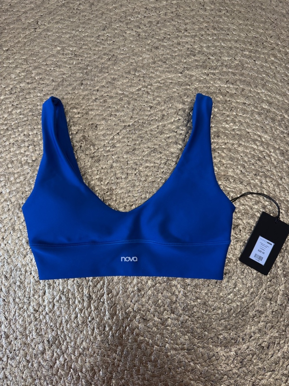 Nova Women's Performance Crop Tank Top in Cobalt Blue